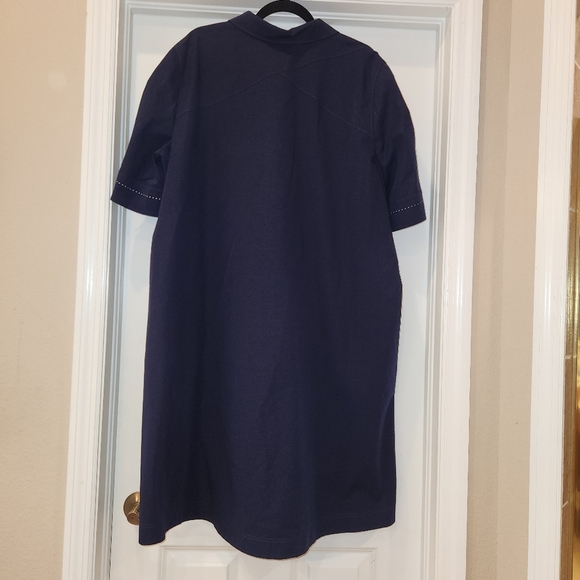 Lafayette 148 New York Navy Button Front Dress Size XXL NWT - Picture 2 of 7